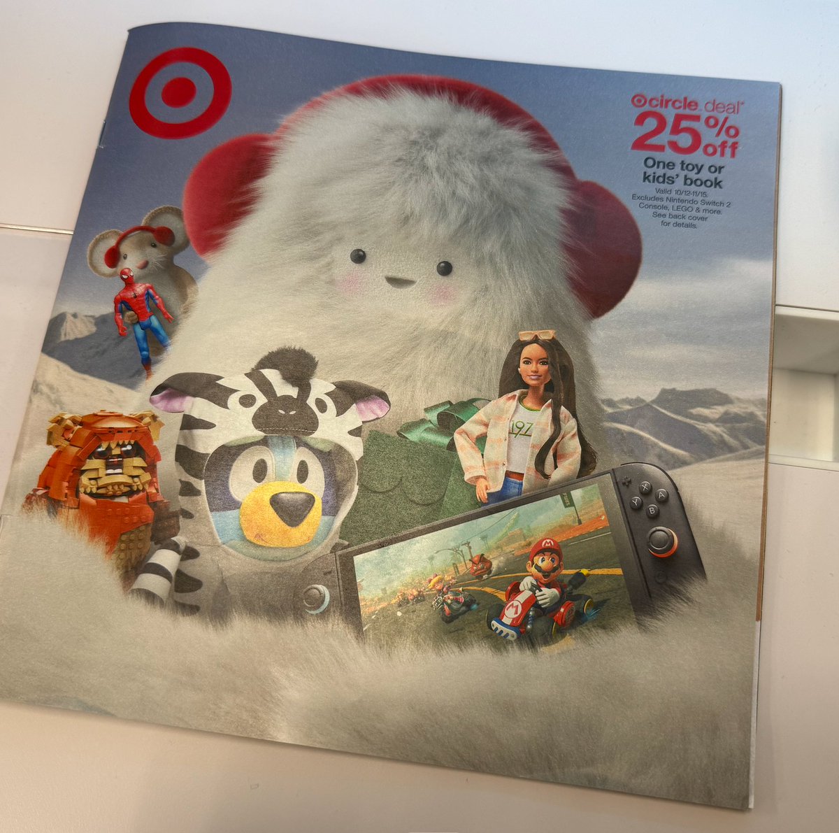 Nintendeal's tweet photo. Nintendo Switch 2 featured front and center on Target's Holiday Catalog: https://t.co/vALF5GywUa #ad https://t.co/c07c76f4iO