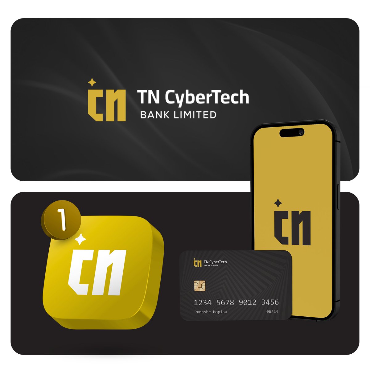 <a href="/tawandan1/">Tawanda Nyambirai</a> 1st Submission
This logo reflects TN CyberTech Bank’s evolution into an AI-powered financial hub, with the dot symbolising intelligence and the connected “T” and “N” representing seamless integration of people, technology, and services.