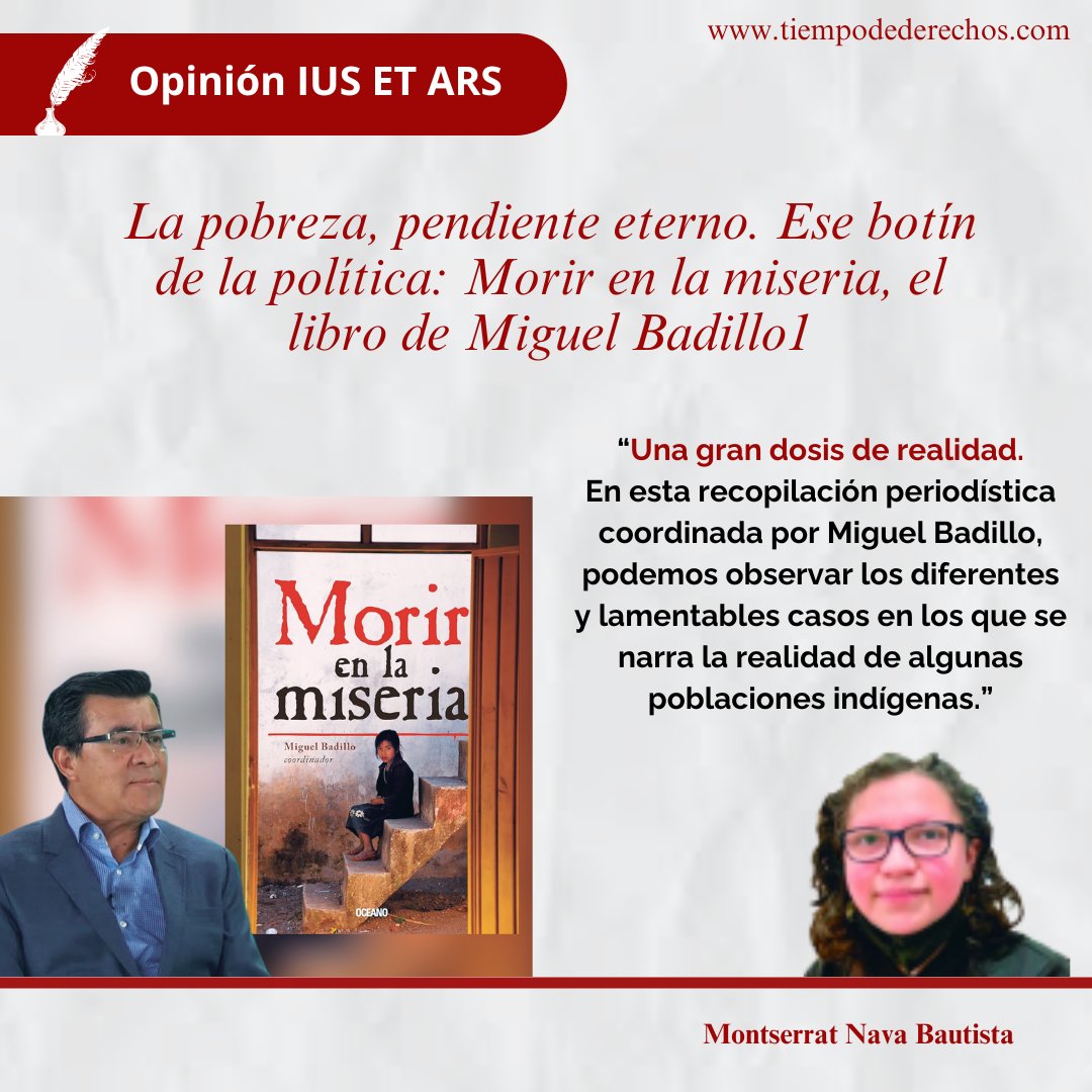 #Opinión | #IUSETARS | Noviembre 2025

“Es difícil hablar de todas y cada una de las historias que hay detrás de estas comunidades indígenas. Estamos muy acostumbrados a ver únicamente cifras, sin pensar que detrás de las estadísticas hay personas con sus circunstancias, penas y