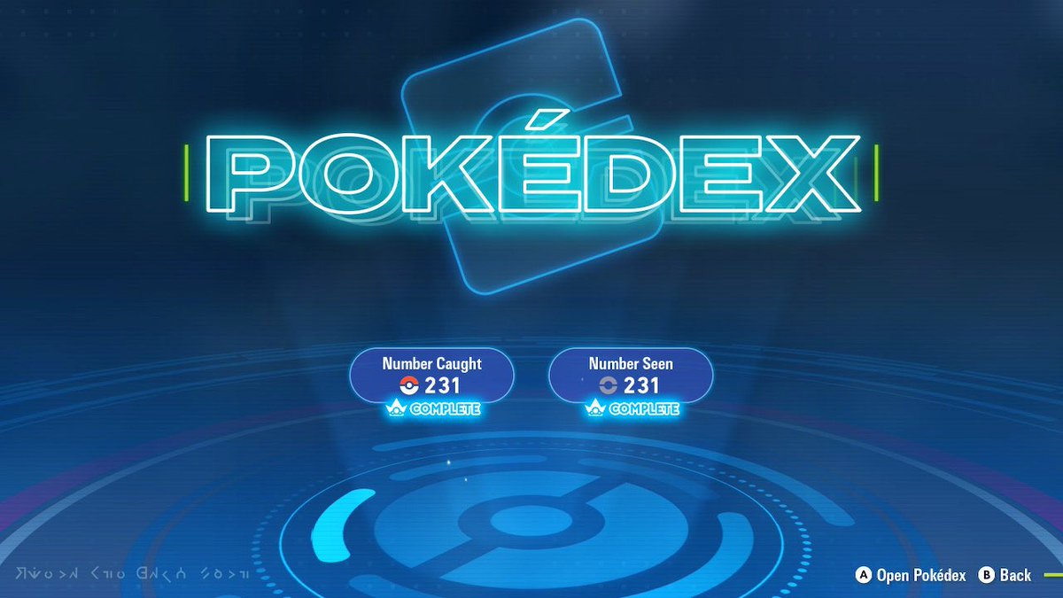 Completed the pokedex 231/231.