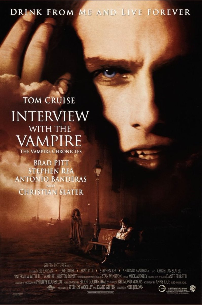 Hace 31 años se estrenó "Interview with the Vampire", protagonizada por Tom Cruise, Brad Pitt, Kirsten Dunst, Christian Slater, Antonio Banderas y Stephen Rea.