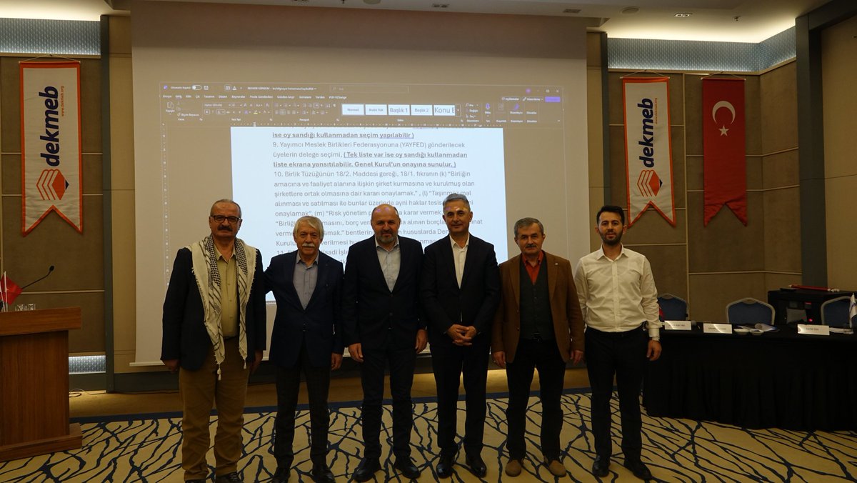 DEKMEB) ile EYTED'in Olağan Genel Kurulu, 8 Kasım Cumartesi günü Ankara’da gerçekleştirildi.

Seçimler sonucunda kurullarda görev alan tüm üyeleri içtenlikle tebrik ediyor,  yeni dönemde başarılar ve hayırlı olsun dileklerimizi iletiyoruz. 🌿

#DEKMEB #EYTED #TBYM