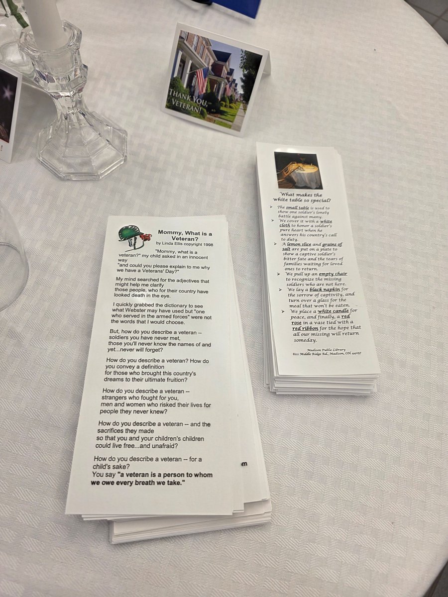 Stop by the library this week to view our White Table display, a tribute to the men and women who have served—and those who never returned home. Each item on the table holds special meaning, symbolizing the courage, sacrifice, and steadfast spirit of our nation’s heroes.