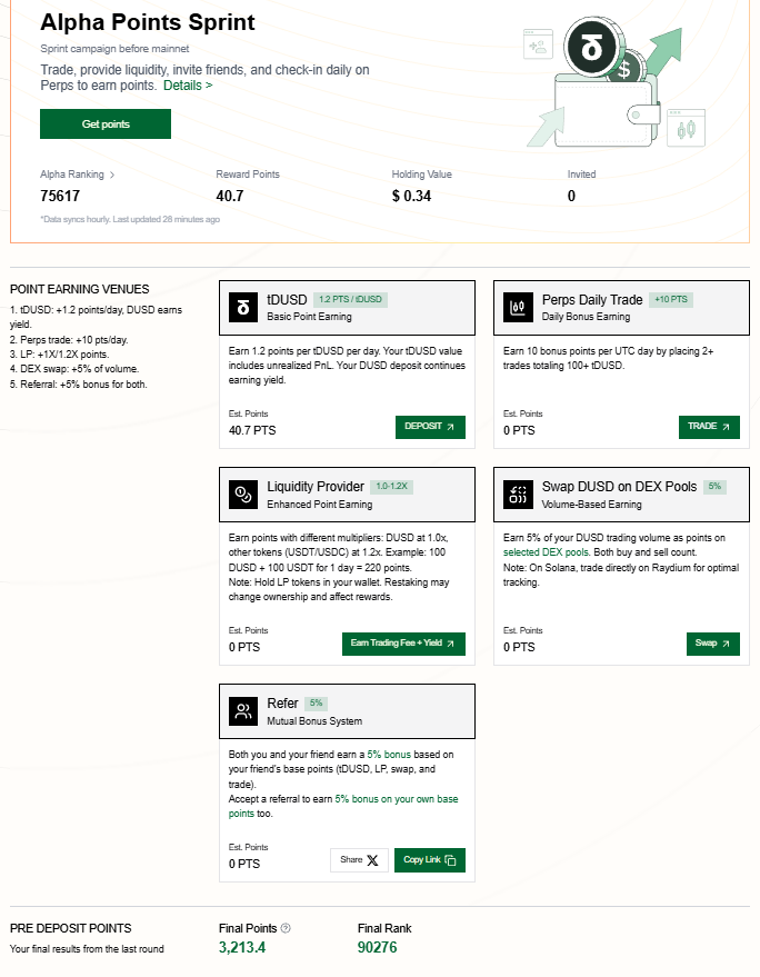 0xtulin's tweet photo. Making leveraged trades around 20x daily and doing some swaps to try and score points and climb the rankings! I'm very bullish on @StandX_Official due to the current hype surrounding Perp Dex and the project itself it's attracted a lot of people and has a very strong community! https://t.co/wlJePfjF4k