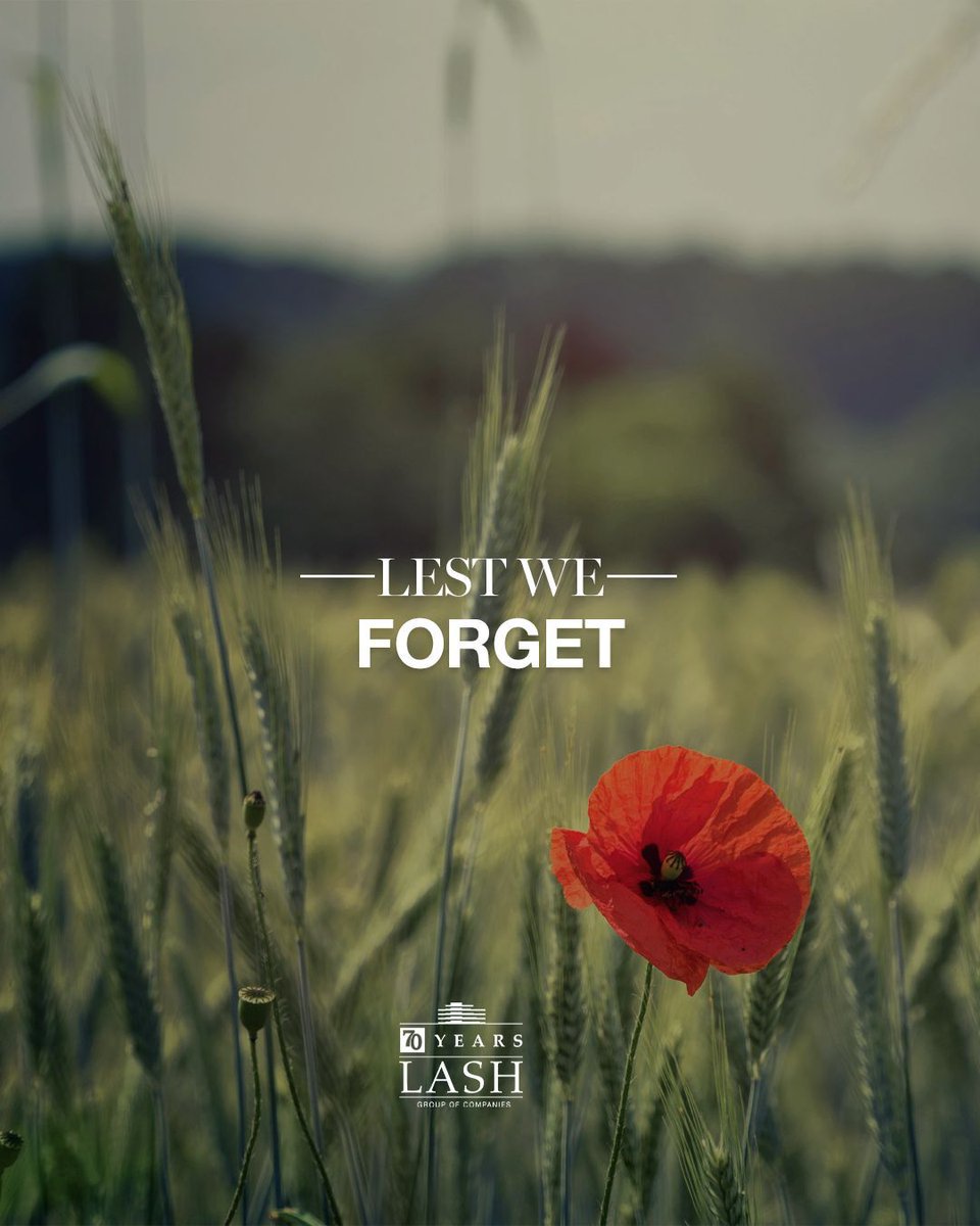 “In Flanders fields the poppies blow, Between the crosses, row on row.” - John McCrae

Lest We Forget.