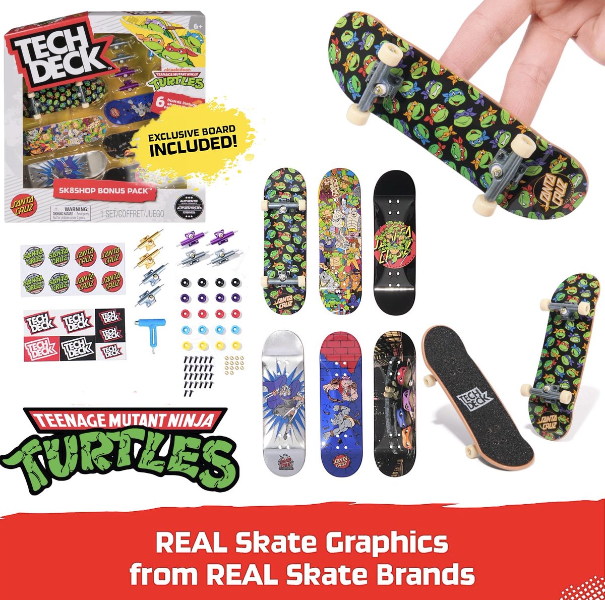 ToyWanderer's tweet photo. 🆕 Now IN-STOCK & Shipping from Amazon
These go perfect with your NECA TMNT Figures or other 1/10 scale figures
Tech Deck - Ultra DLX Fingerboard
TMNT Skateboards 4-Pack
💥 ~ $15.99
https://t.co/jkw4gPjkeo
#ad #techdeck #neca #tmnt #actionfigureaccessories https://t.co/NvyLiyfcG9