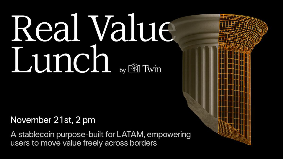 twinfinance_'s tweet photo. Finally we are launching at @EFDevcon 

New stablecoins for LATAM. 

Borderless. Permissionless. Built for real use. 

Backed by real value.  

Join us in the link below. https://t.co/vEunU5xTd6