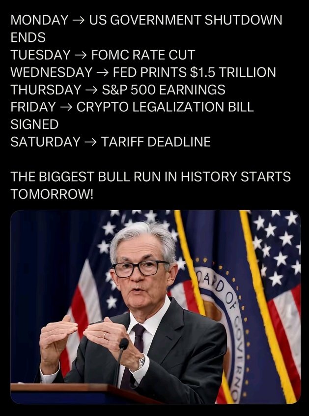 0xBriti's tweet photo. 🚨 Biggest bull run starting soon biggest than ever
#Fomc #USshutdownend https://t.co/Q4nwybYerX