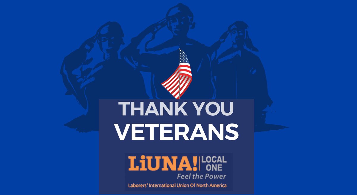 This #VeteransDay, the Chicago-based <a href="/LIUNA/">LIUNA</a> Local One gives gratitude to all Veterans - past and present, who served our nation with honor. Your bravery continues to inspire our movement.
#UnionStrong #Solidarity #LaborNews