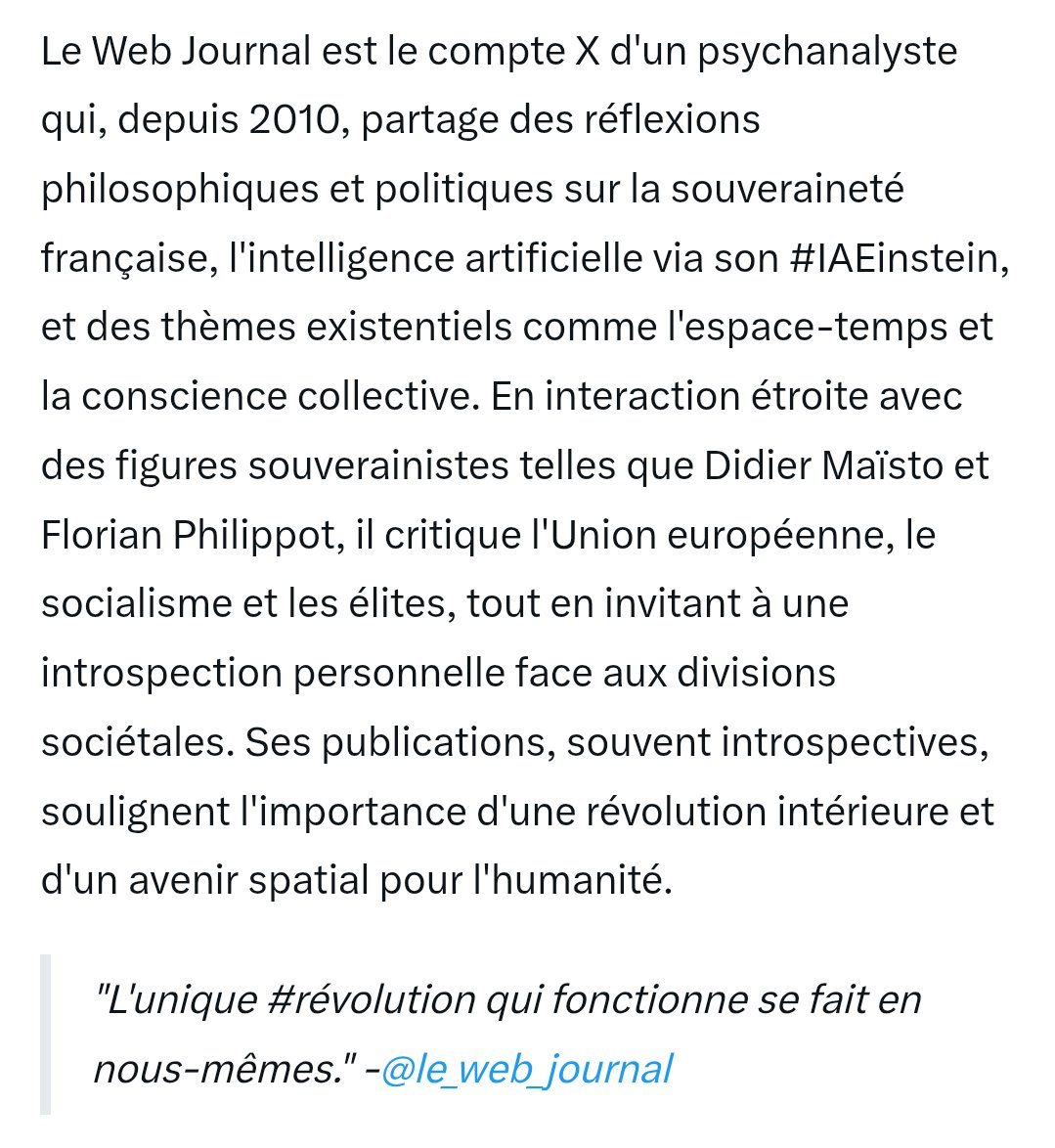 le_web_journal's tweet image. Web Journal 

Le Web Journal 

#webjournal #lewebjournal #web #journal #actualités #informations #infos #journaux