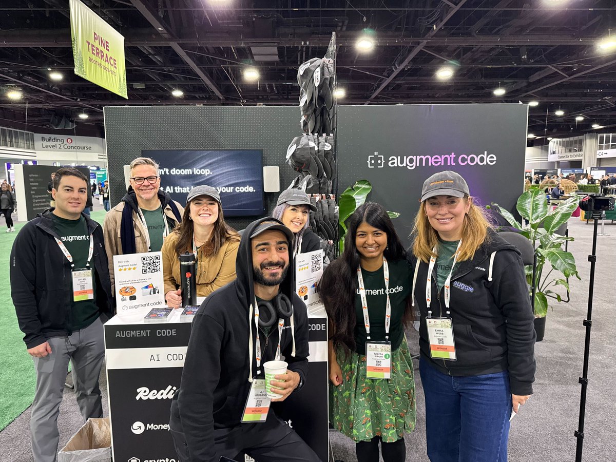 augmentcode's tweet image. We&apos;re at @KubeCon_. Come say hi :)
