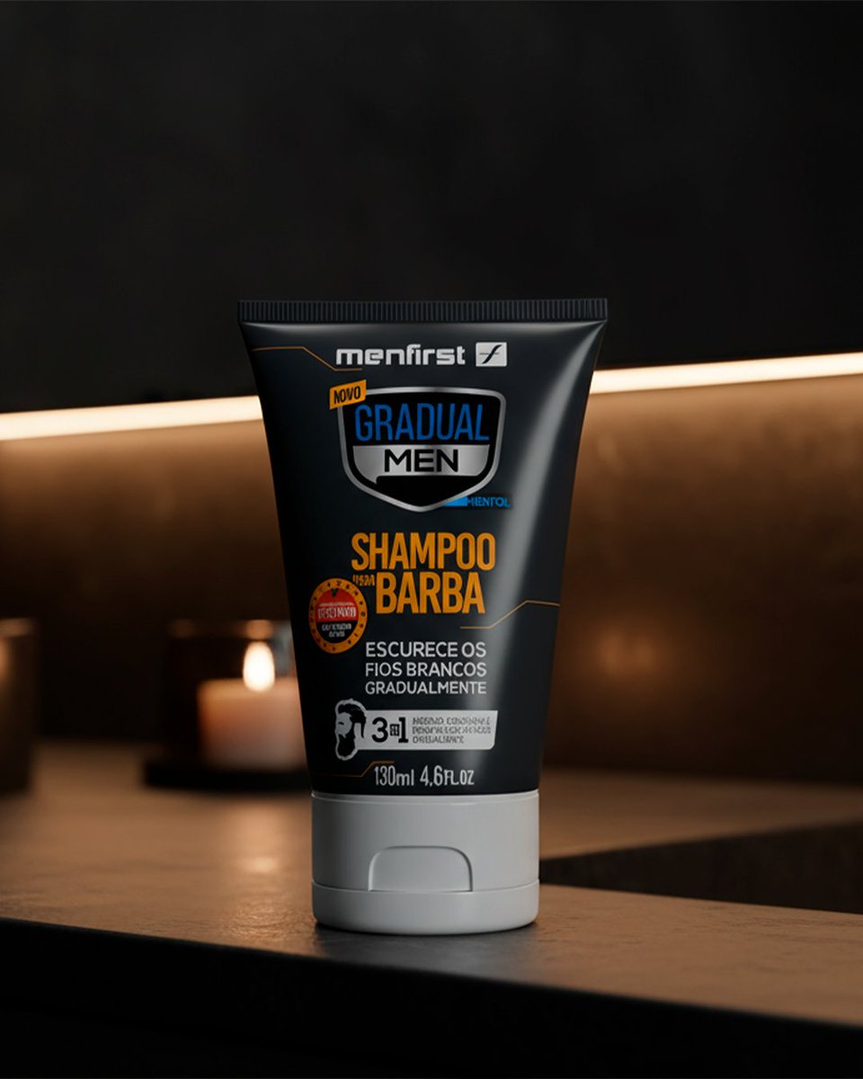 MenfirstBrasil's tweet image. Barba escura, natural e bem cuidada.
O Shampoo Gradual Men Barba age aos poucos, escurecendo os fios brancos sem manchar a pele e sem deixar aparência artificial.

Visual renovado com resultado real, dia após dia.

#Menfirst #GradualMen #ShampooParaBarba #BarbaMasculina