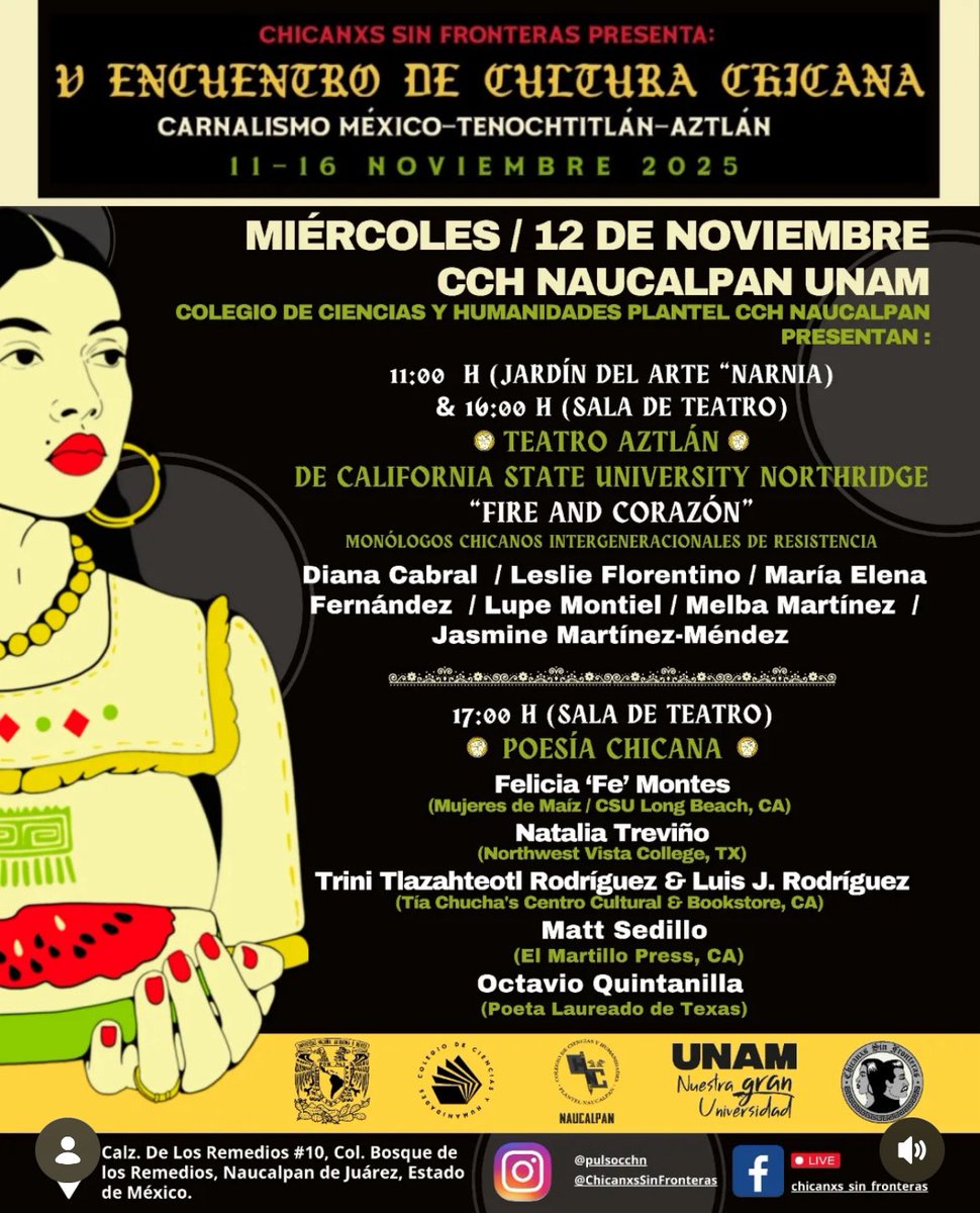 Otro año del V Encuentro de Cultura Chicana en el CCH N 🤩