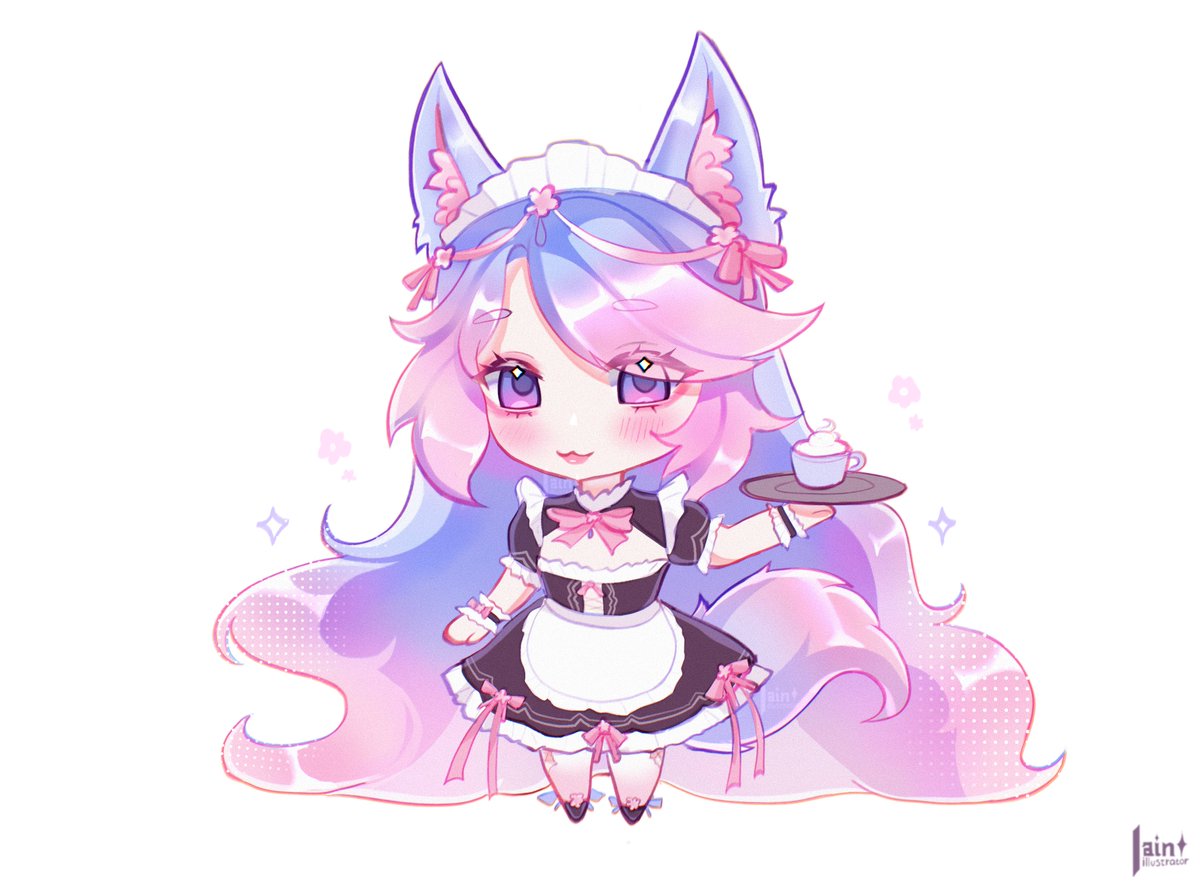 lainarts's tweet image. cutie for @_Silvervale_ 🌸 
#DoodleVale