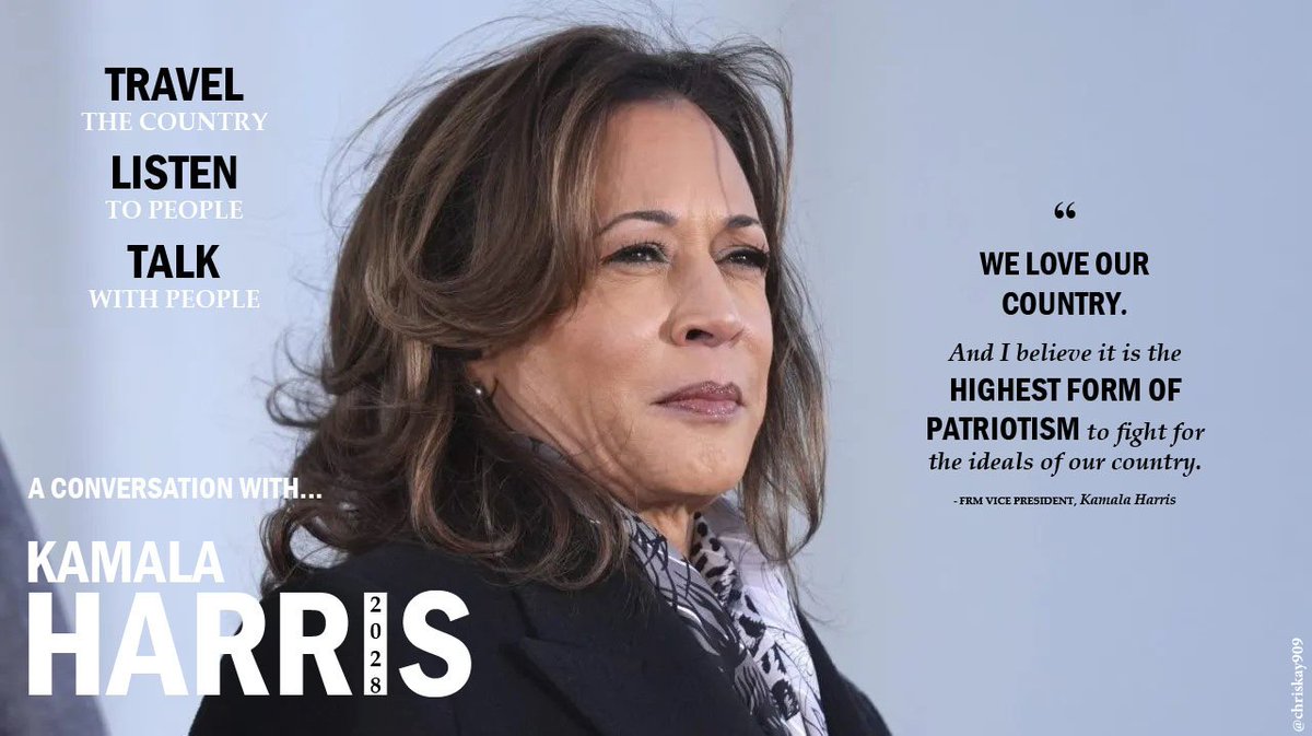 chriskay909's tweet image. Will you vote for Kamala Harris when she runs for President in 2028? Raise your hand ✋ if you will. 

When We Fight... We Win!

#StandUpForDemocracy 
#WomensRightsAreHumanRights 
#VoteDem2026 #StrongerTogether #ForThePeople #ForTheCountry