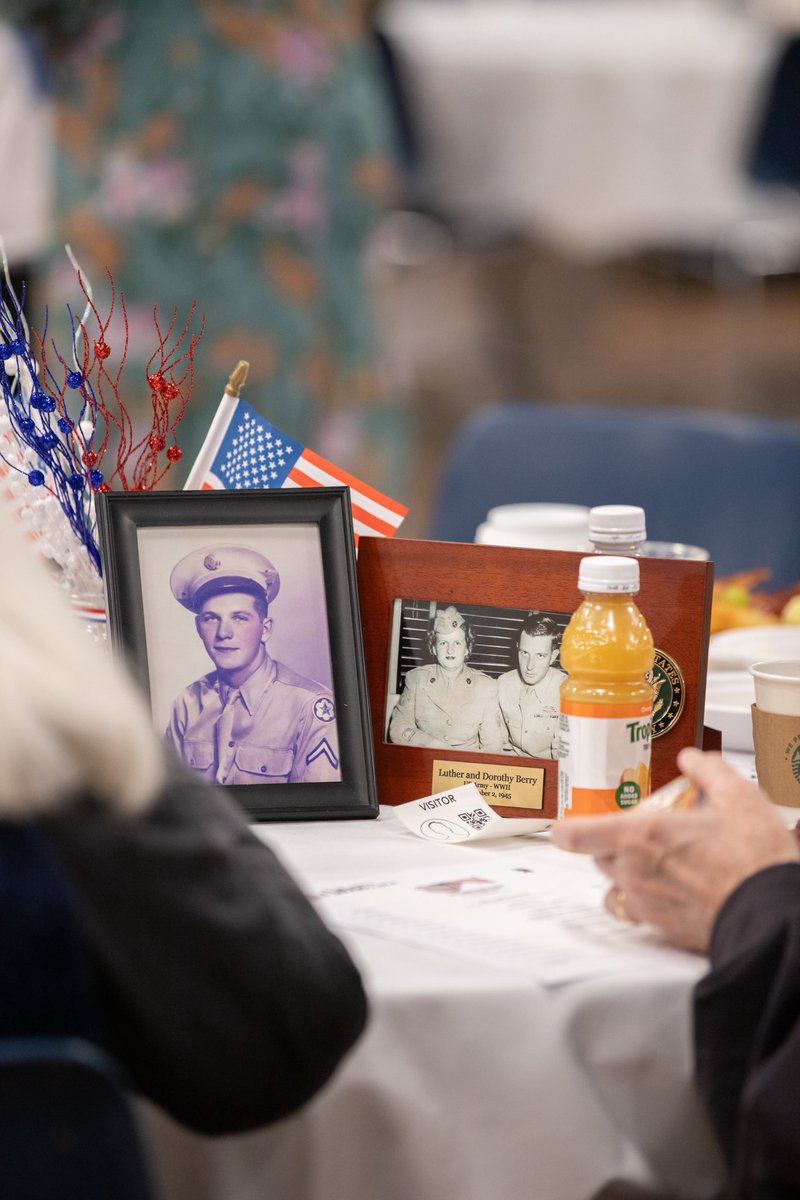 HGCSchool's tweet photo. On Friday, we hosted our 3rd Annual Veterans Day Breakfast to honor the men and women from our school and church community who have faithfully served our country.

Today, we thank you, we are grateful for you. For your service, sacrifice, and leadership for this nation.

Each year, our Fiber Crafts class presents the Threads of Honor quilt to a veteran whose courage and dedication inspire us all. This year’s recipient was Captain John Bryan, who served aboard the USS Forrestal in 1967 during a tragic explosion and fire. His story is one of strength, resilience, and service.

Thank you to the teachers, students, staff, and administration who made this special morning possible.