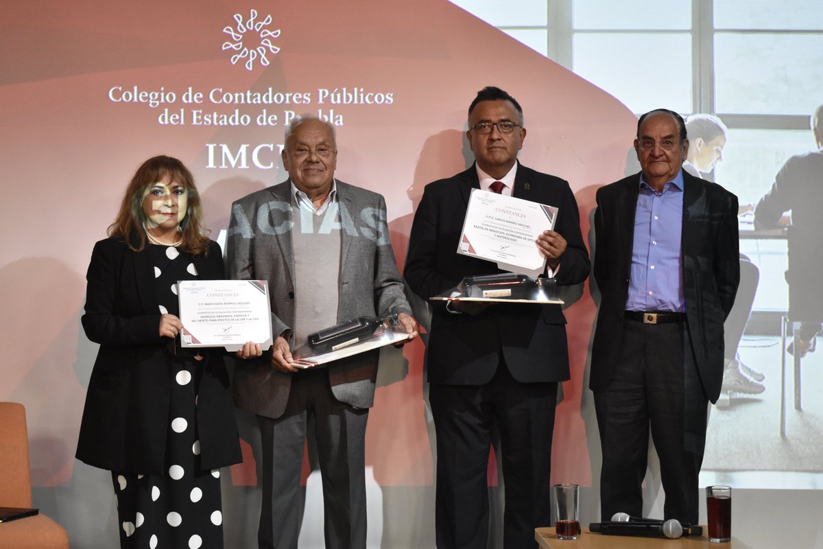 IMCP_Puebla's tweet photo. Razón de negocios, economía de opción y materialidad, de la misma manera que "Ingresos gravados, exentos y no objeto para efectos de la LISR y la LIVA" fueron expuestos por nuestros expertos en la materia. https://t.co/QPXCD6u1KJ
