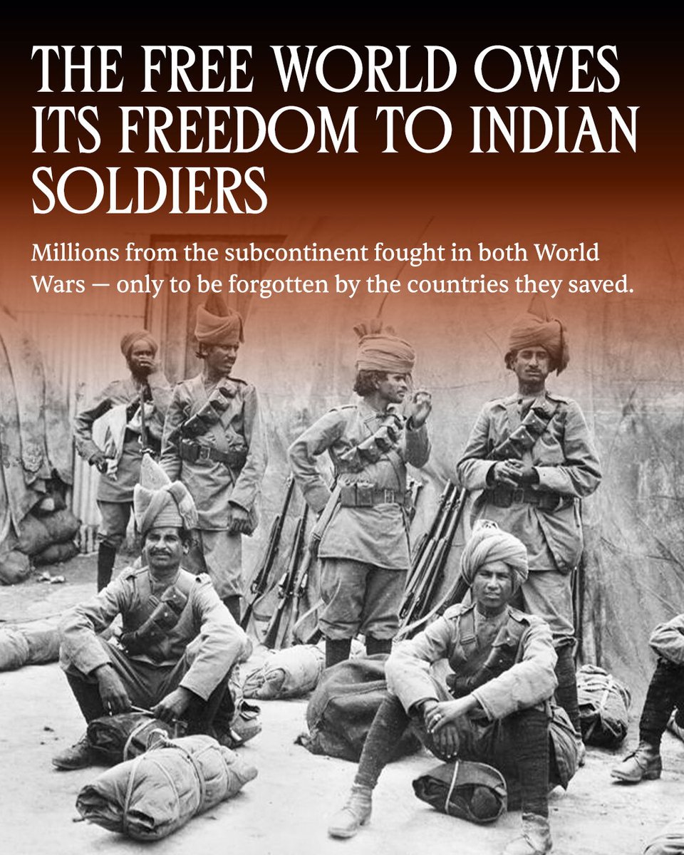 Millions of Indian soldiers fought in both World Wars — only to be forgotten by the countries they saved.

Adib Chowdhury writes.

thejuggernaut.com/forgotten-indi…