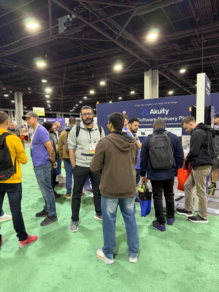 akuityio's tweet image. The Akuity booth is popping at #KubeCon! 🐙

We’re talking #GitOps, #ArgoCD, #Kargo, and showing off Akuity Intelligence all day. 👨‍💻

Don’t miss tomorrow’s 𝘼𝙧𝙜𝙤 𝘾𝘿: 𝙐𝙥 &amp;amp; 𝙍𝙪𝙣𝙣𝙞𝙣𝙜 book signing! 📘 👇

🕚 11:00 AM–12:30 PM 
📍 Booth 830

#CloudNative #DevOps