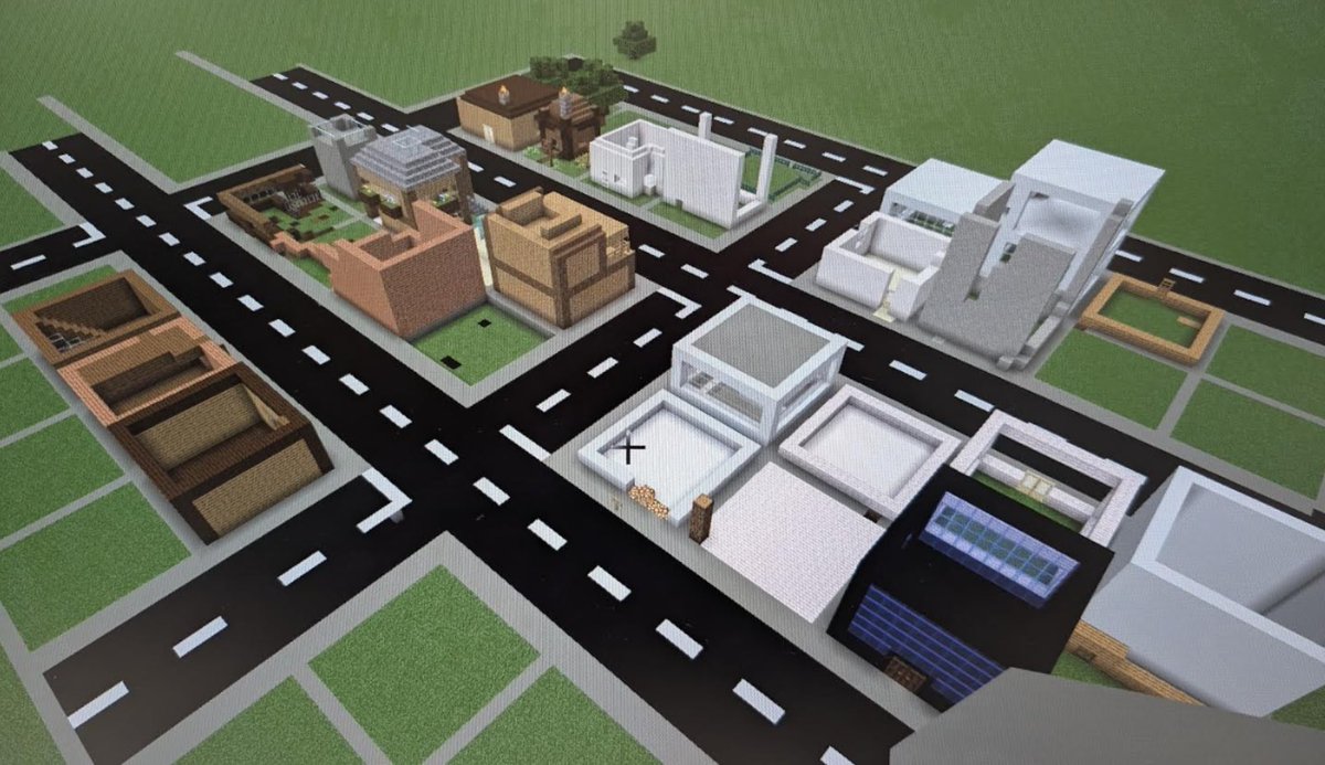 P7s are going to be creating a digital community as part of our topic. Today's task was to create a house using Minecraft Education. We had to choose a plot of land to build in, and consider how the house faced the road, how it was accessible etc. Mr Carbis was really impressed!
