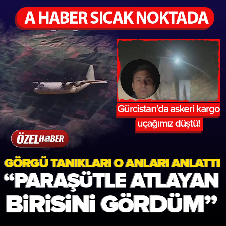 Gürcistan'da askeri kargo uçağımız düştü!

A Haber sıcak bölgede: "Bir kişi paraşütle atladı" iddiası
ahaber.com.tr/ozel-haberler/…