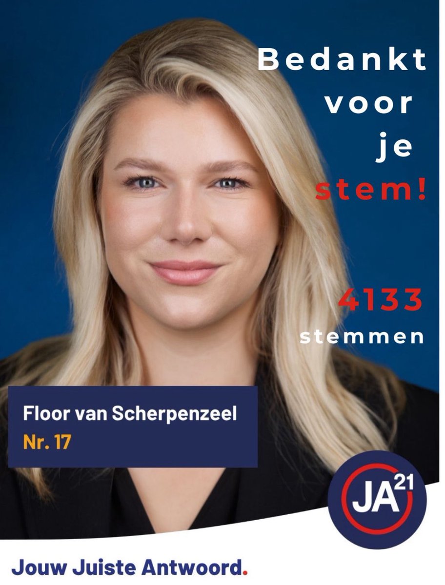 Wauw, wat bijzonder dat maar liefst 4.133 mensen op mij hebben gestemd!
Dankzij jullie sta ik op plek 5 binnen de lijst, en dat betekent dat ik heel veel mensen heb weten te bereiken en te inspireren. We groeien gestaag en wie weet…
Tot in de toekomst, Den Haag! 💙