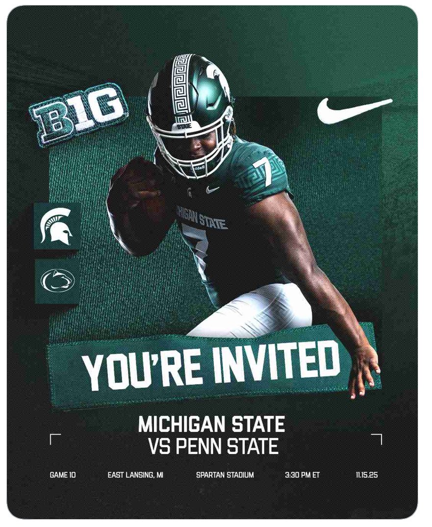 atticusjoy2027's tweet photo. 📍 Sparta

Excited to be back in East Lansing this weekend to watch @MSU_Football take on the Nittany Lions. Thanks @MalikGill5 for the invite. Go Green!

@EScottEmuakpor1 @ReggieWynns @CoachMillz_ @TheD_Zone @PrepRedzoneMI @MichFBFrenzy @MIexposure @alex_pallone @AllenTrieu https://t.co/K8KF0THGtK