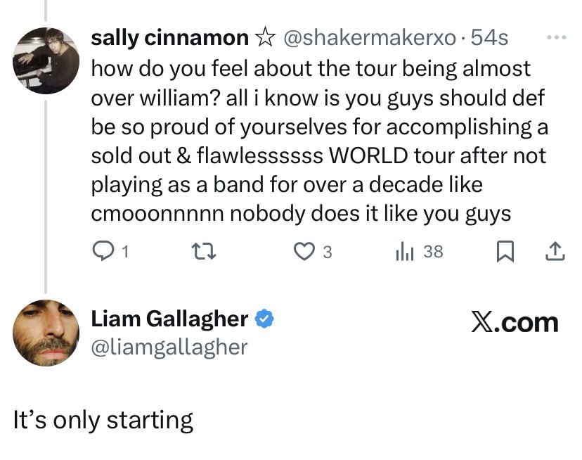 Oasis Mania tweet media