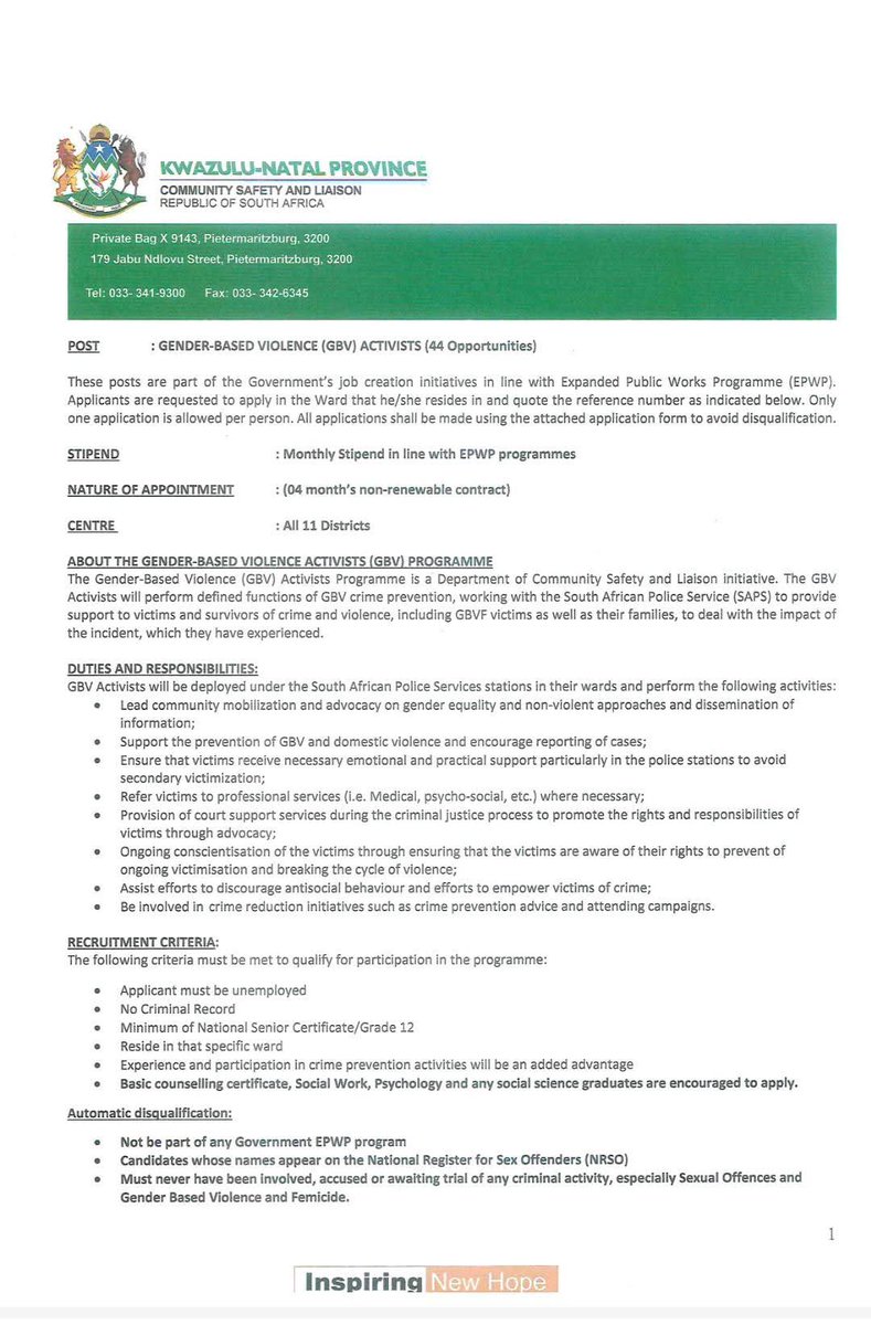 Certificate Of Service Template South Africa