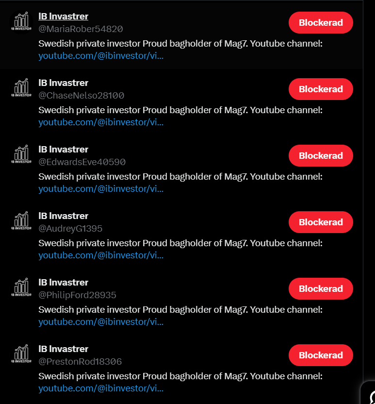 Blockerar 2-3 nya konton varje dag.
Det här är inte hållbart...