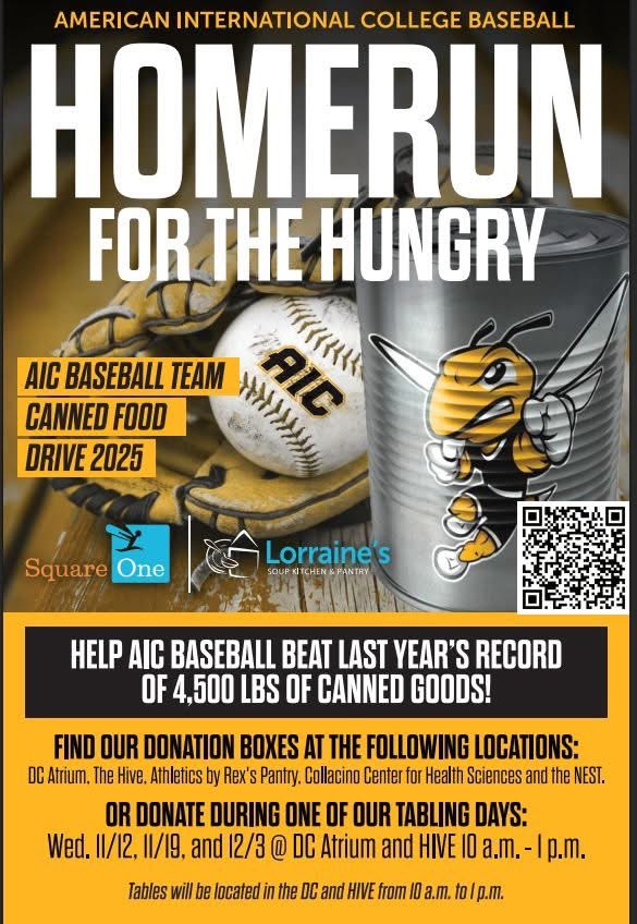 Time to help those that are less fortunate…use the QR code to order from an Amazon wish list and have it delivered directly to AIC!
<a href="/CoachCallini14/">Nick Callini</a> <a href="/aicathletics/">AIC Athletics</a> <a href="/AIConcampus/">AIC</a>