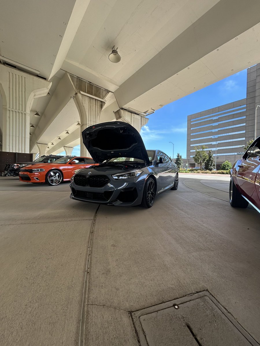I was the only bmw….had to show off the engine 😎