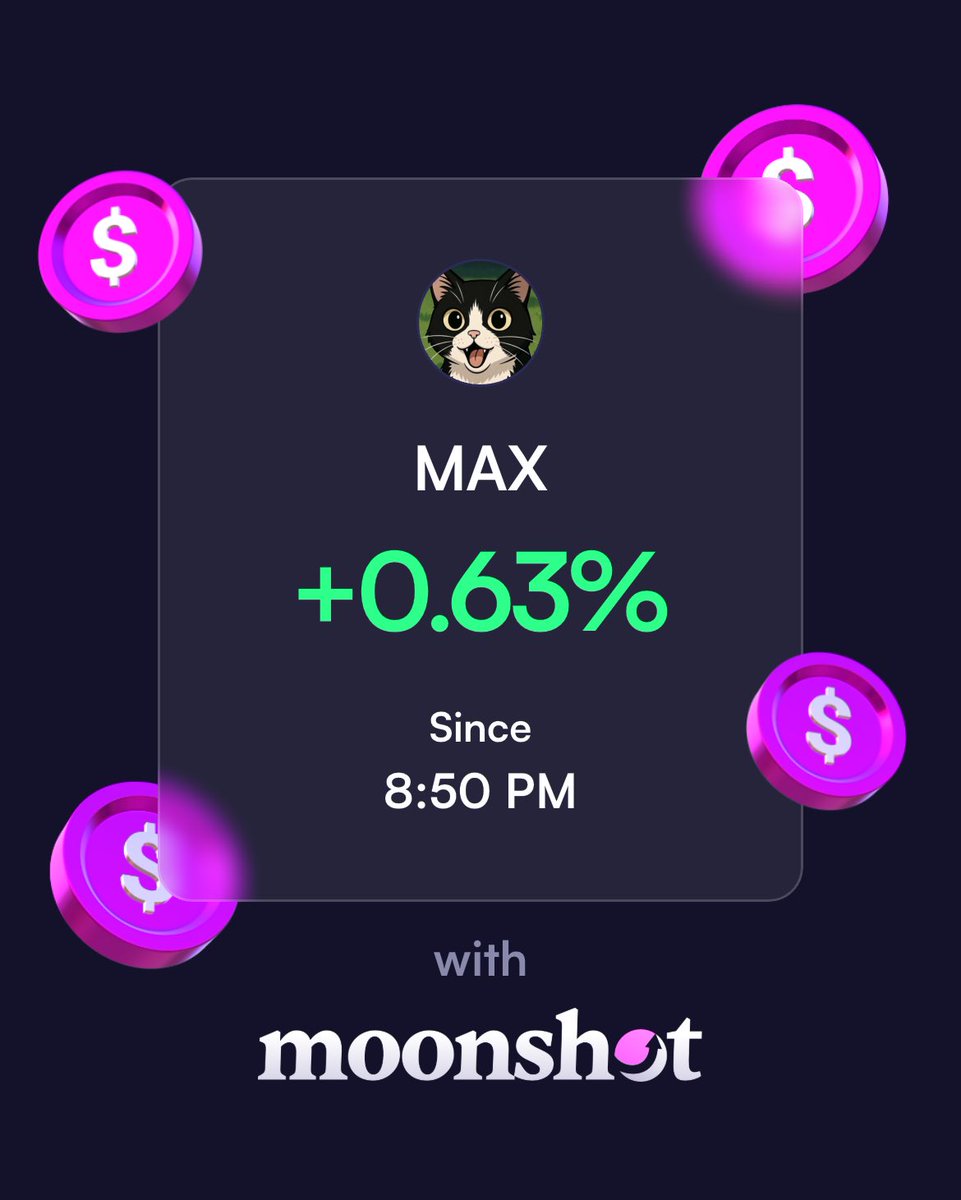 I'm up 0.63% on Moonshot: moonshot.com/BMQmQpMghhw3QA…