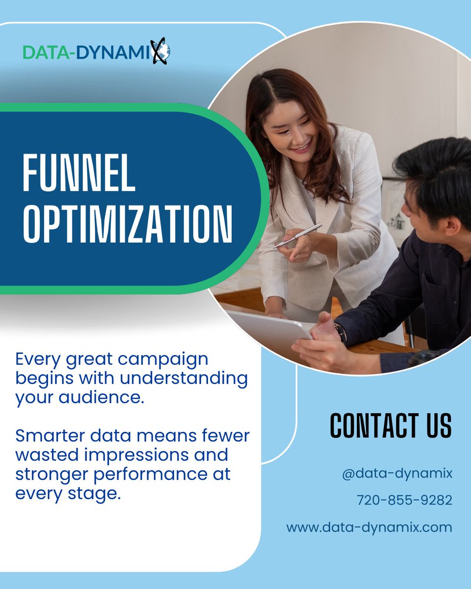DataDynamix1's tweet image. 🚦 Ready to optimize your full-funnel campaigns? Here’s how our tools move your audience from curious clickers to in-store buyers. #MarketingFunnels #ConversionFlow #AwarenessToAction #DigitalJourney #CampaignBuilding #FunnelsThatWork #RetailSales #CustomerPathway