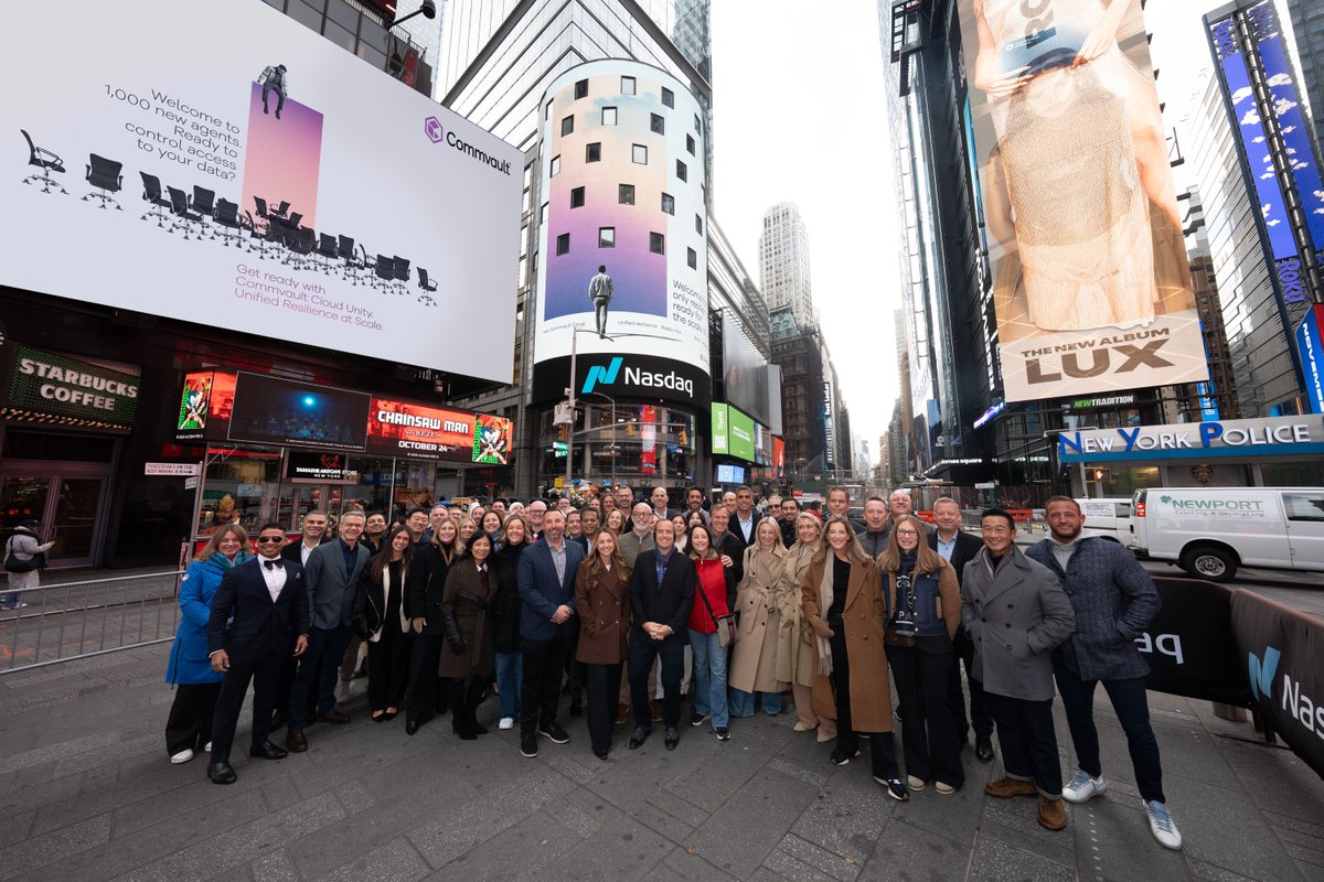 Today's views from #NASDAQ — we’re live in New York kicking off #CommvaultSHIFT. 

The future of #CyberResilience starts here.