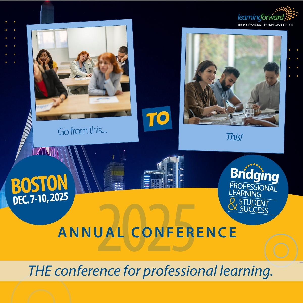 LearningForward's tweet image. What elevates professional development to the next level? What makes professional learning &quot;high-quality&quot;?  At #LearnFwd25, every session aligns to evidence-based standards and requires proof of impact. Learn why 97% of attendees implement what they learn. #LearnFwd25 #PLN…