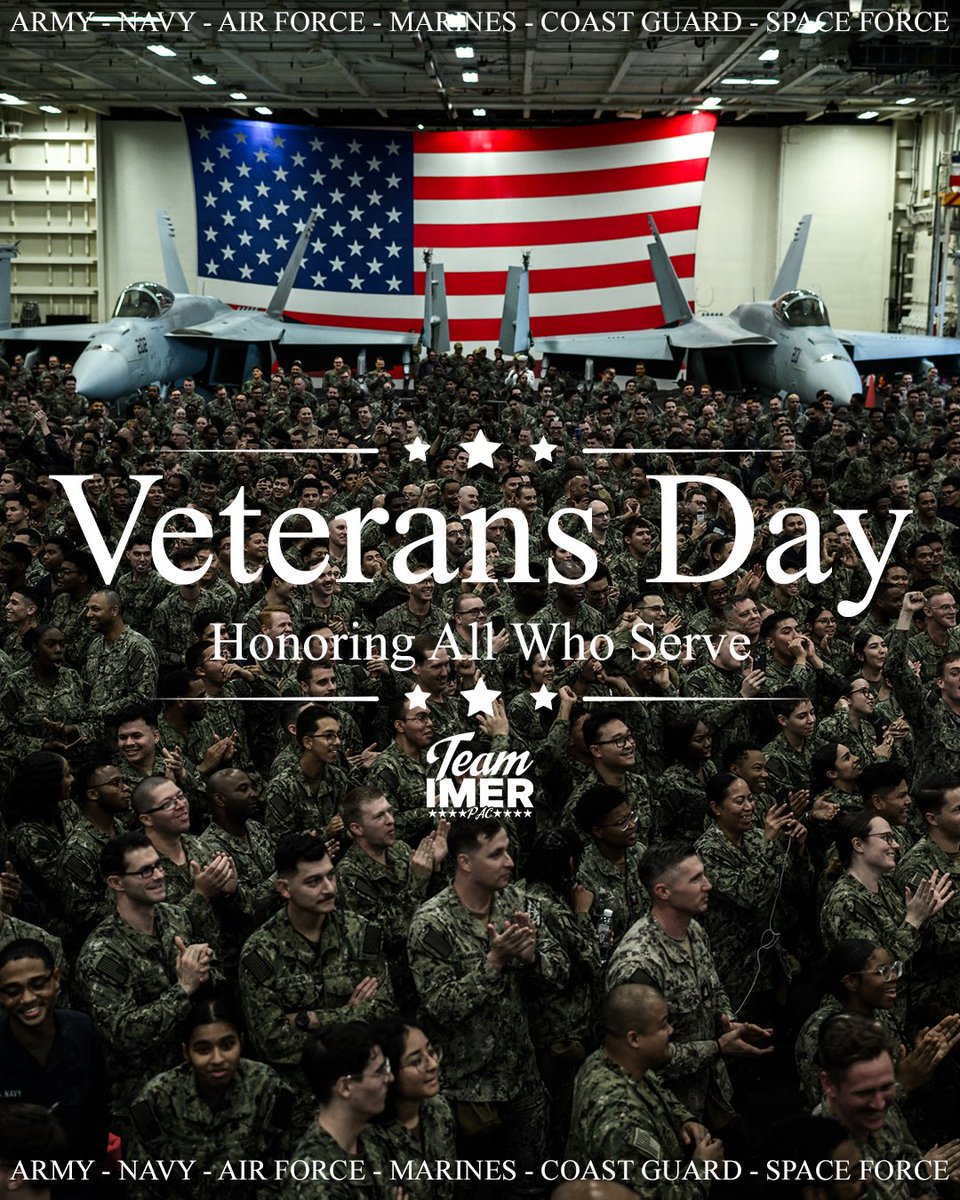TeamImerPAC's tweet photo. Wishing all who have served, past and present, a very Happy #VeteransDay. Today we honor people like @HopeSchepp who have served this country and still serve today! Thank you for your service everyone, we honor you! https://t.co/ABGAYqBpDP