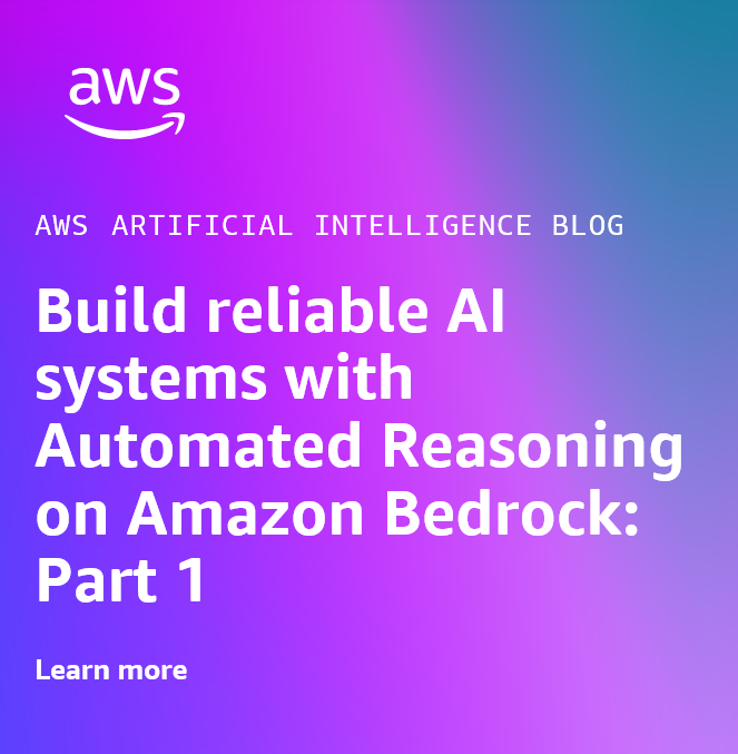 Apply rigorous guardrails to help mitigate factual inaccuracies 🔒⚡🎯

With Automated Reasoning checks in #AmazonBedrock Guardrails, you can validate outputs against encoded business rules with results that provide mathematical certainty. #AWS 

👉 go.aws/43oe7px