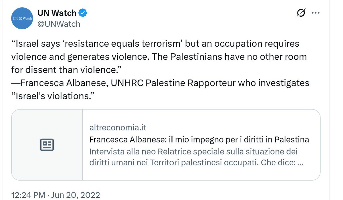 mboudry's tweet image. Multiple sources tell me the Flemish universities plan to award an honorary doctorate to @FranceskAlbs. This would be an utter disgrace—erasing any last pretense of institutional neutrality and accelerating the reckless politicization of academia that brought disaster in the US.
