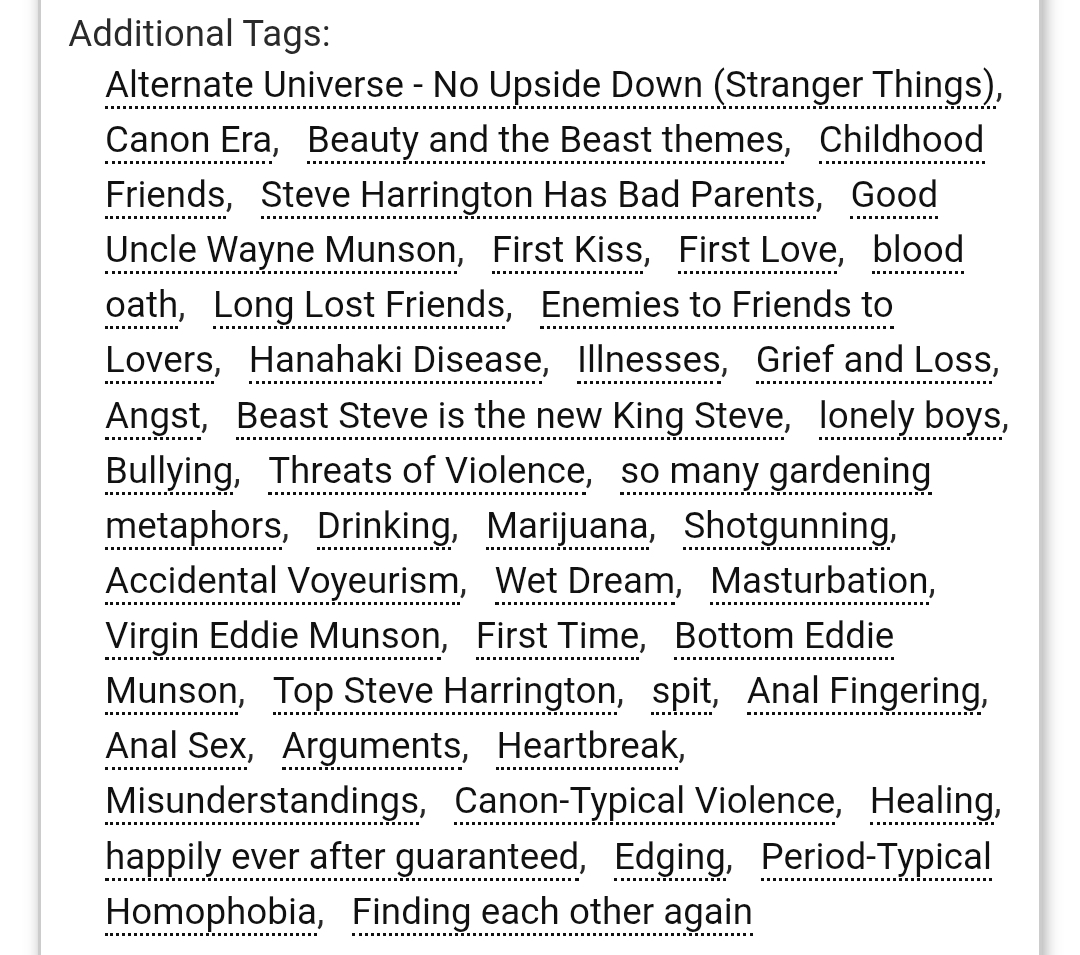 Beast
Drama  |  E  |  82k

Author: <a href="/Malikat24601/">Jenn 🖤 Hollanov Bros Era</a> 
Artist: tumblr: @/Bananahoneycomb 
Beta Reader: bsky: @/revenge-unicorn | ao3: kdqt314

#steddiebang25