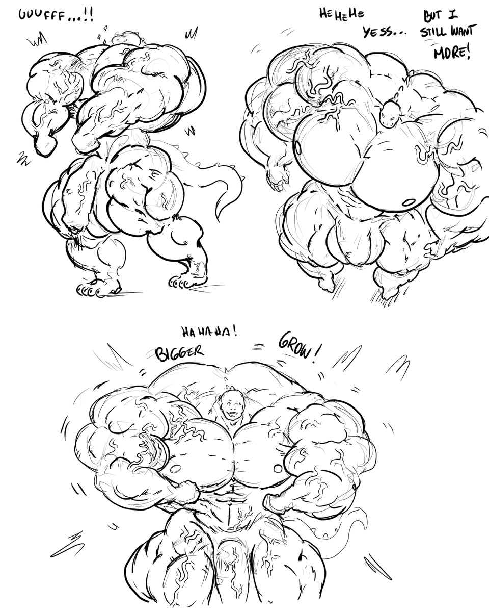 Big Lizard (14) - Sketchie Comic 

Some huge bulging shapes for our growing Lizard!
😁🦵💪👌

Pages 14, 15, 16 and 17 already on my pTron!
Please support me! Hehe 
My socials: setrak.carrd.co