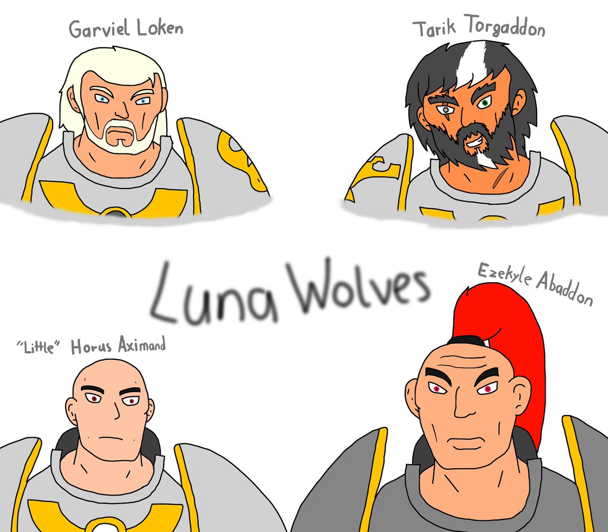 CROLUKA20's tweet photo. No big ideas for drawing but I remembered that I am almost done with the first "The Horus Heresy" books
#warhammer #warhammer40k #40k #spacemarine #gameworkshop #lunawolves #sonsofhorus #blacklegion #horuslupercal #fanart #drawing https://t.co/L0clHRfFlm
