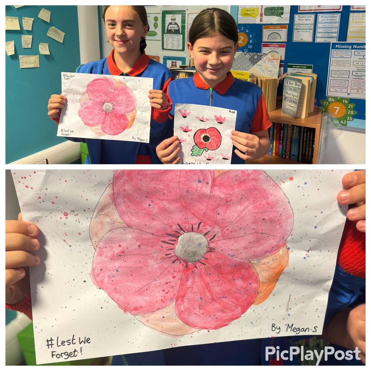 Here are our completed poppies from class Sycamore! #rememberanceday