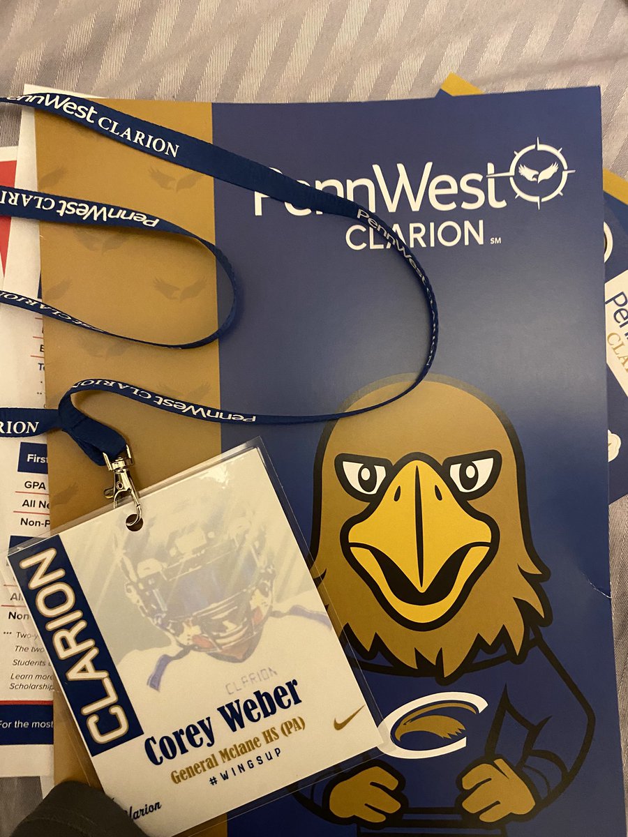coreyweber60's tweet photo. Grateful for the opportunity to come down and check out @ClarionFootball . Thank you @CoachDurish for the game day invitation. Great atmosphere! 
@GMFootball_ 
@CoachMcCormick_ 
@CoachBrown_GM https://t.co/ImBAir9fWf