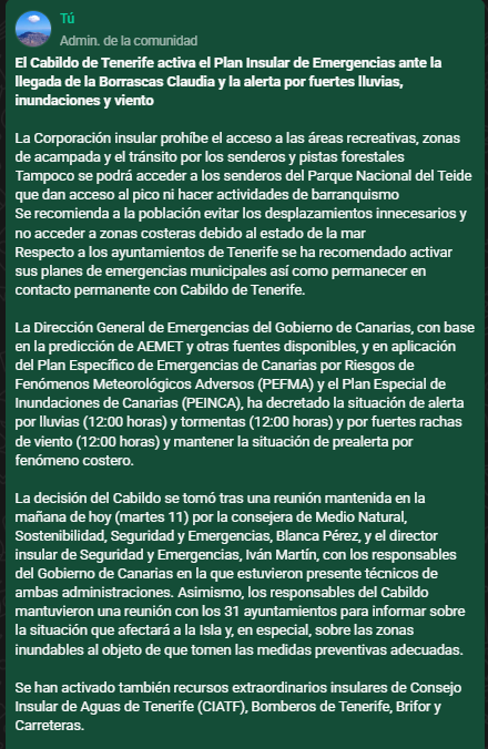 AGMC - Actualidad Geográfica-Meteorológica de 🇮🇨 tweet media