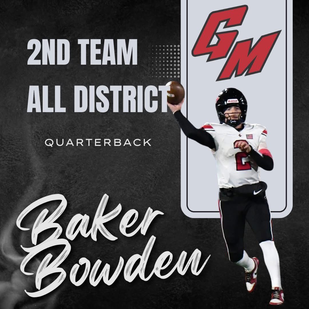 BakerBowden2's tweet photo. Blessed to be named 2nd team all district !!!
@GMHSFootball https://t.co/vHw1Gxgefp