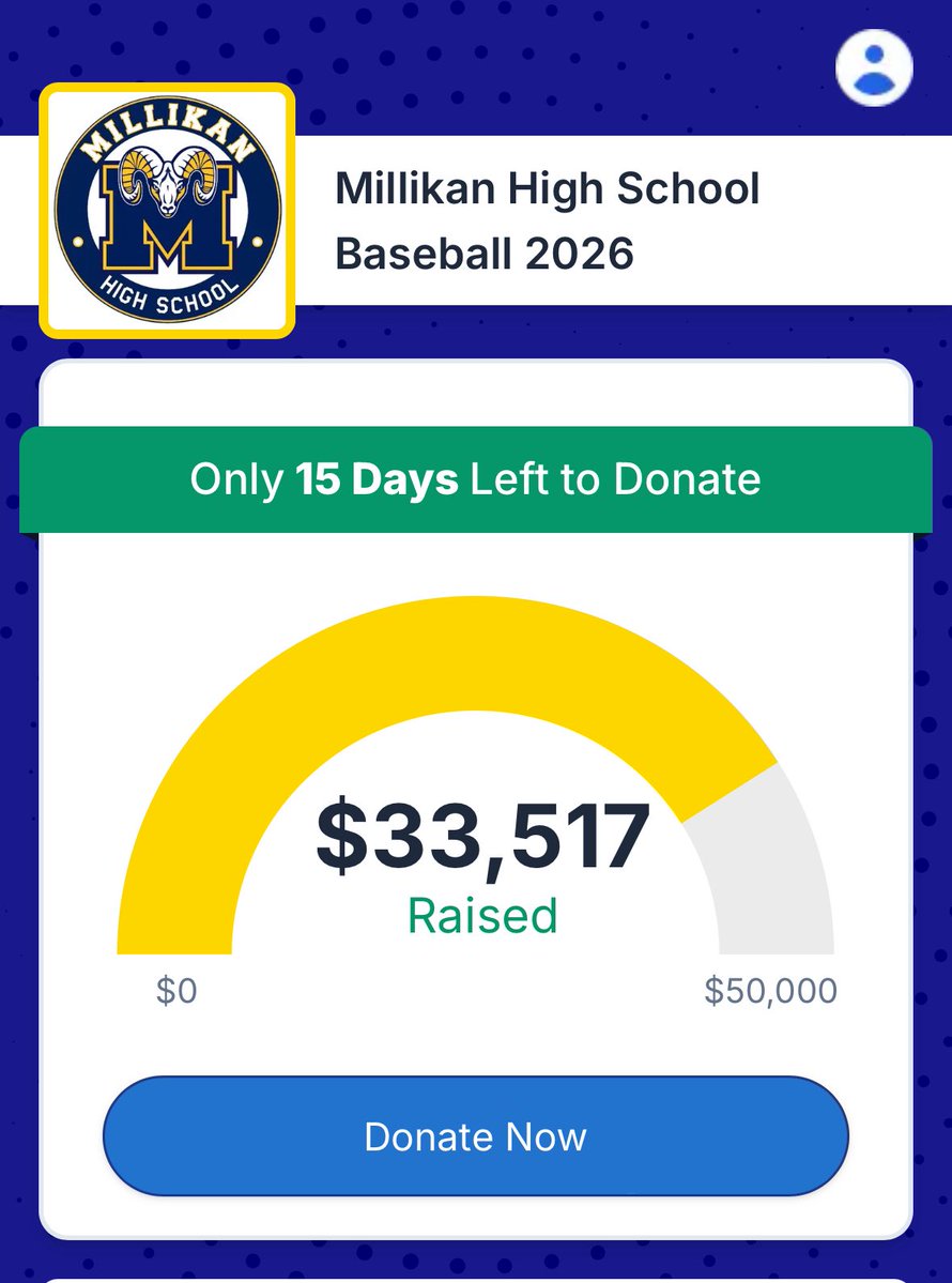 MHSRAMBASEBALL's tweet image. We’re 67% of the way to our goal but there’s only 15 days left!  Help support Rams Baseball!  Let’s get a WIN for our amazing athletes!  We are grateful for your support! #ramsbaseball #letsgo 

raise.snap.app/donate/millika…