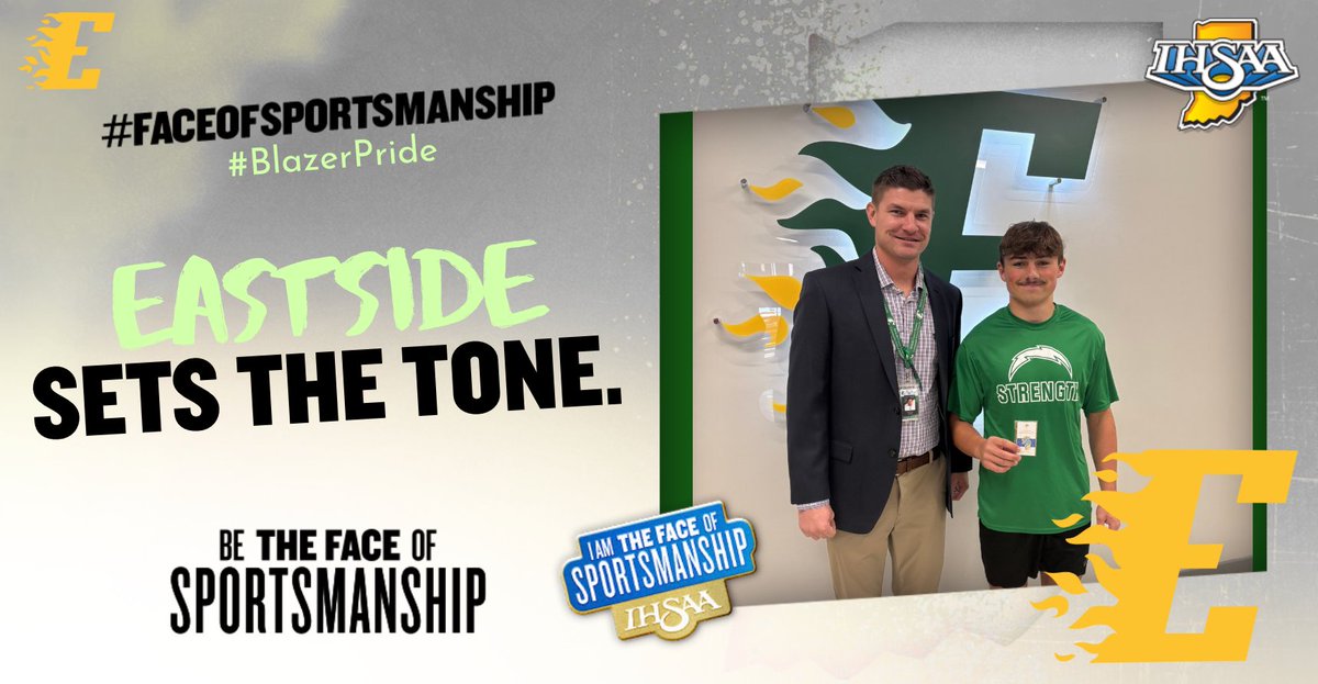 BlazersEastside's tweet photo. Congrats to sophomore Noah Dove who earned an exemplary behavior report from the officials during Friday night's Sectional Championship football game.  #FACEOFSPORTSMANSHIP #BlazerPride https://t.co/PpnUy3odaU