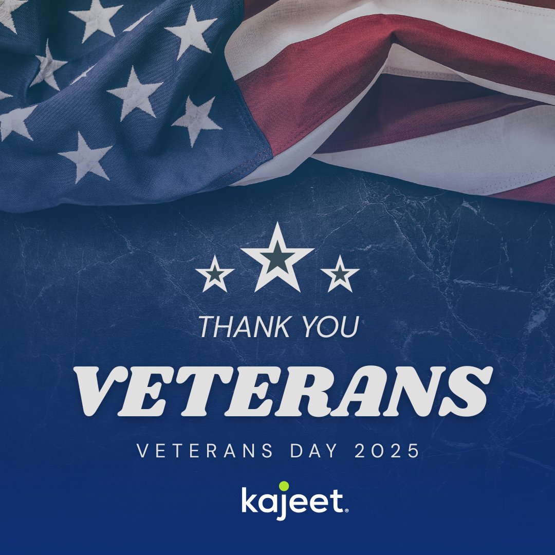 Kajeet's tweet image. On Veteran&apos;s Day, we pause with gratitude for those who chose service above self. To our colleagues, customers, partners, and community members who are veterans: thank you. Your leadership and integrity inspire us. 

#VeteransDay #Gratitude #Service