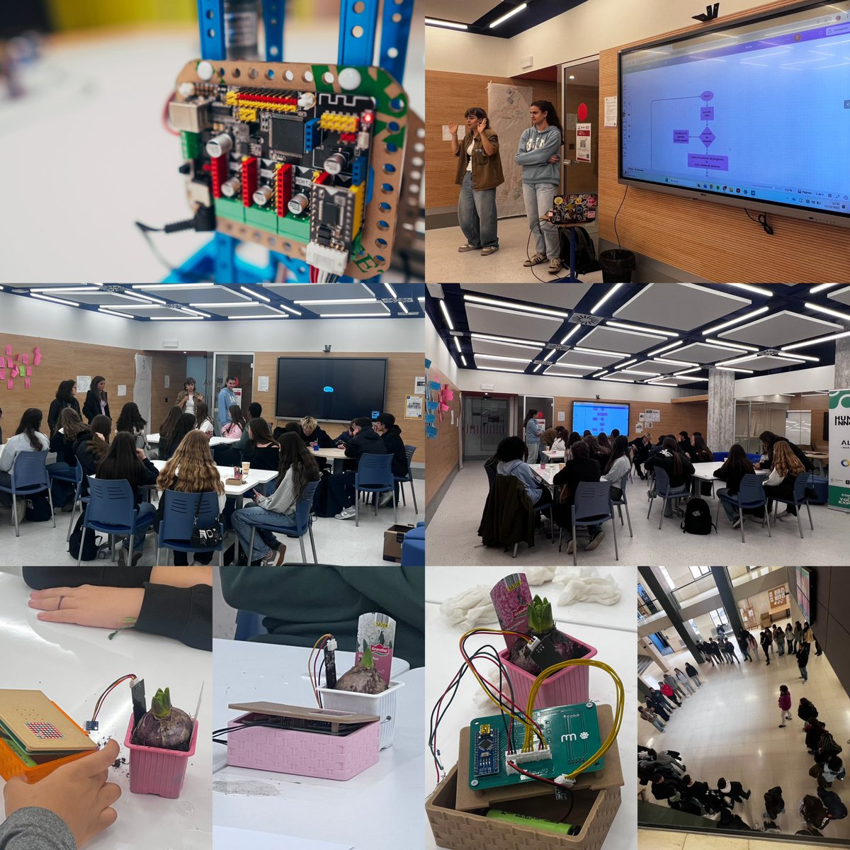 🌱🔌 ¡Semana de la Ciencia #UPM!
Hoy nos visita el <a href="/IesGuzman/">IES Isidra de Guzmán</a> (Alcalá de Henares) para aprender sobre electrónica, sensores e IoT mientras descubren cómo cuidar una planta 🌿.
También exploramos la impresión 3D. Todo ello gracias a nuestra asociación <a href="/CREA_ETSIDI/">CREA ETSIDI</a> 👌🏼 🚀